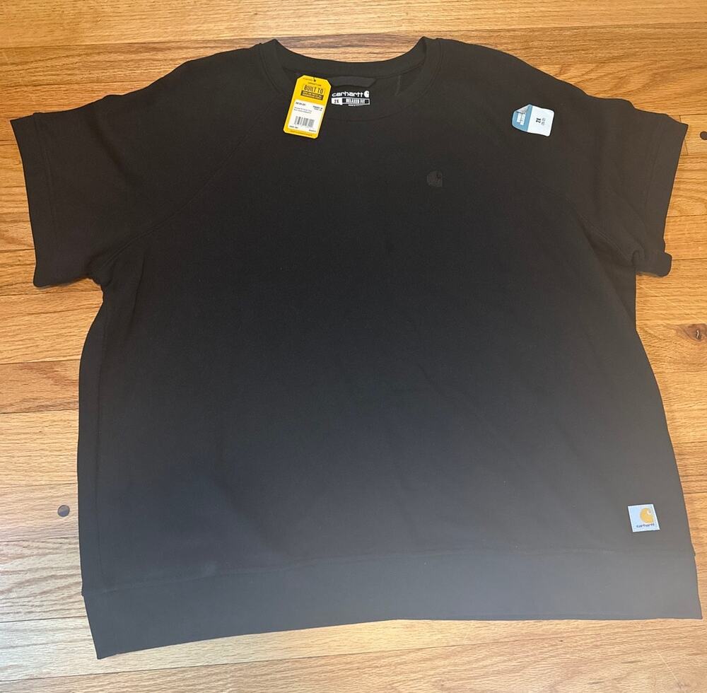 NEW Carhartt Relaxed Fit French Terry Short-Sleeve Sweatshirt Womens 2X (20–22)